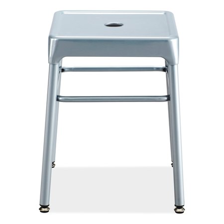 Safco Steel GuestBistro Stool, Backless, Supports Up to 250 lb, 18 in. High Silver Seat, Silver Base 6604SL